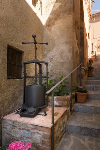 Pressa per estrarre l'essenza di bergamotto.