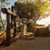 Torchio di frantoio e Scudedda di frantoio a una macina a trazione animale.